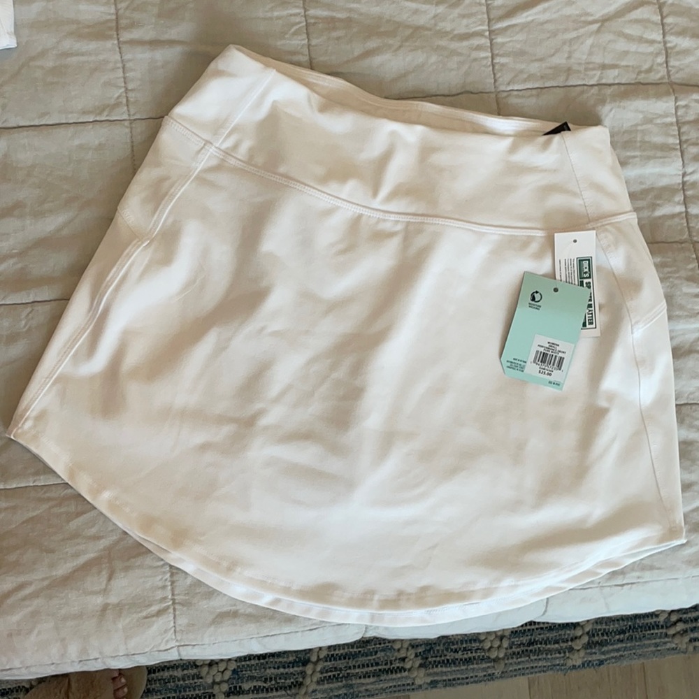 White tennis skort